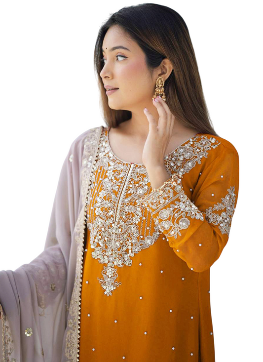 Beautiful women heavy embroidary Pakistani/indian readymade dress