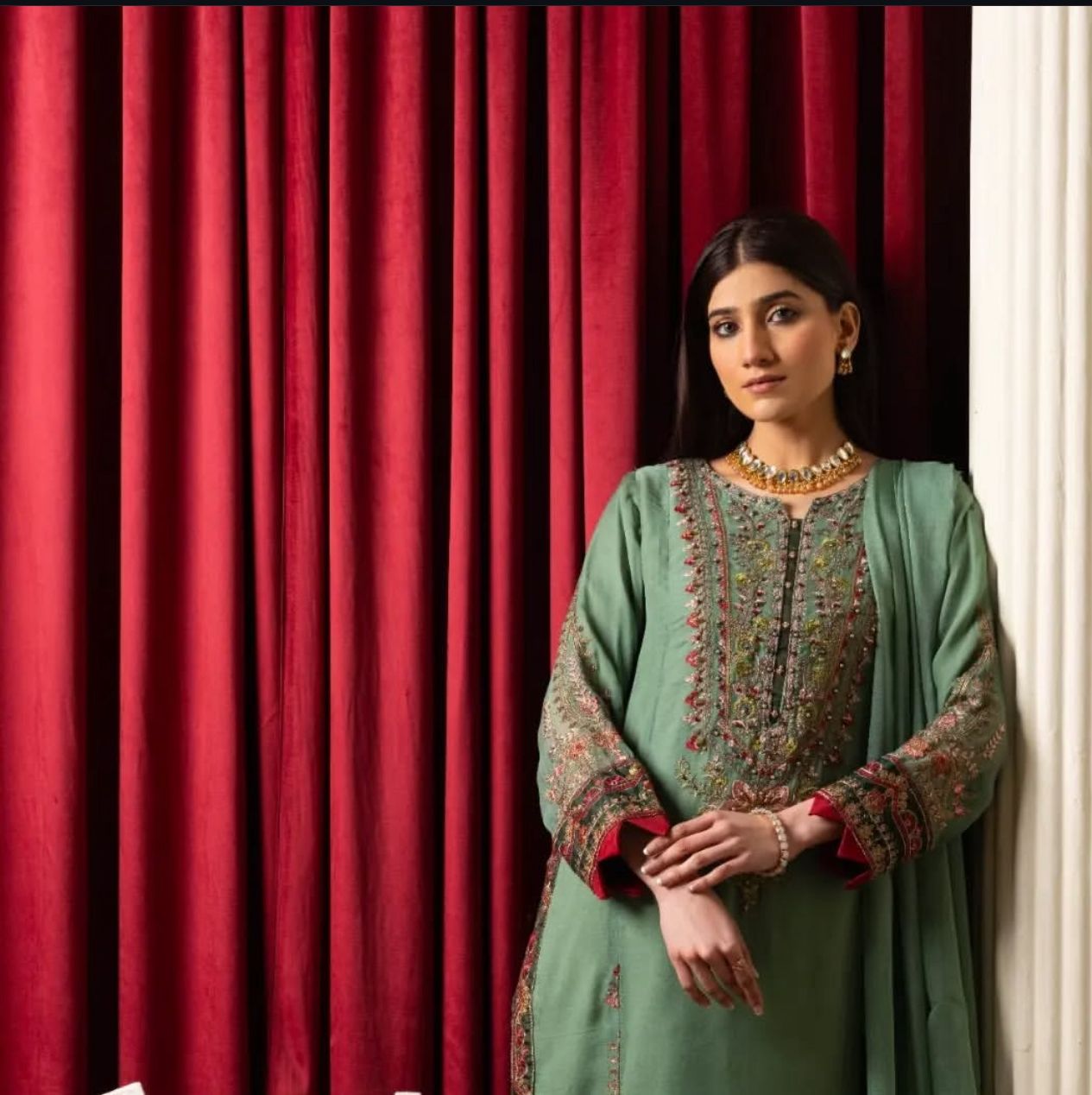 Beautiful women heavy embroidary Pakistani/indian readymade Dress
