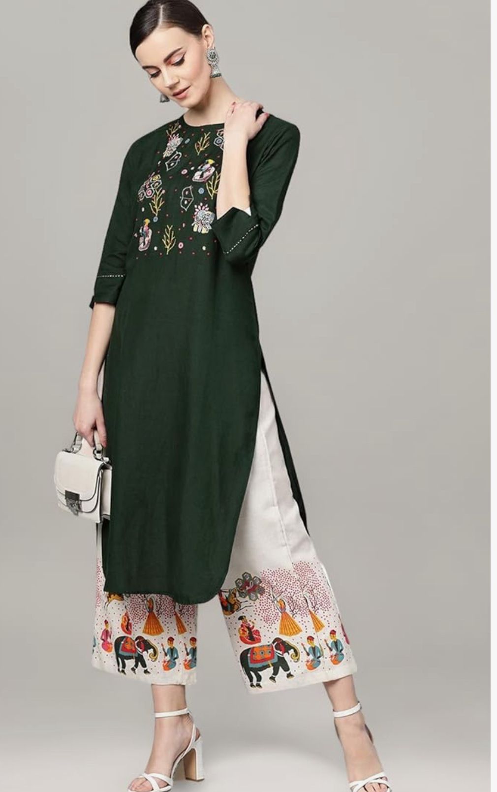 Beautiful women heavy embroidary Pakistani/indian readymade dress